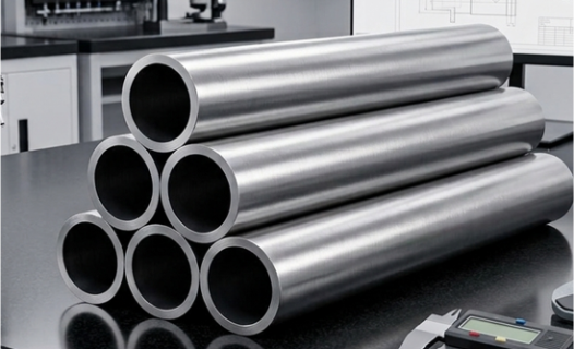 Stainless Steel 310 and 310S seamless and welded pipes stacked in an Indian supplier warehouse.