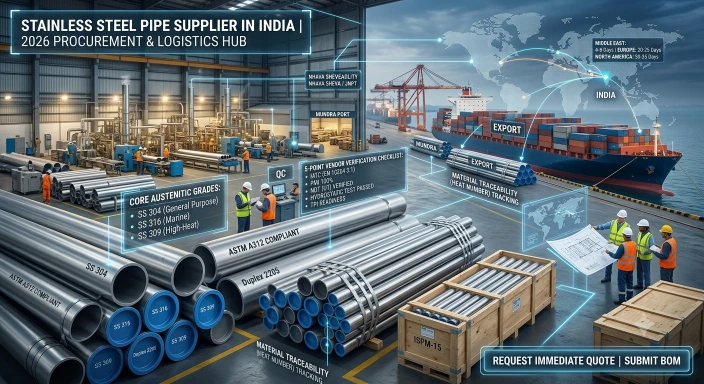 Stainless Steel Pipe Supplier in India - 2026 Procurement and Logistics Hub